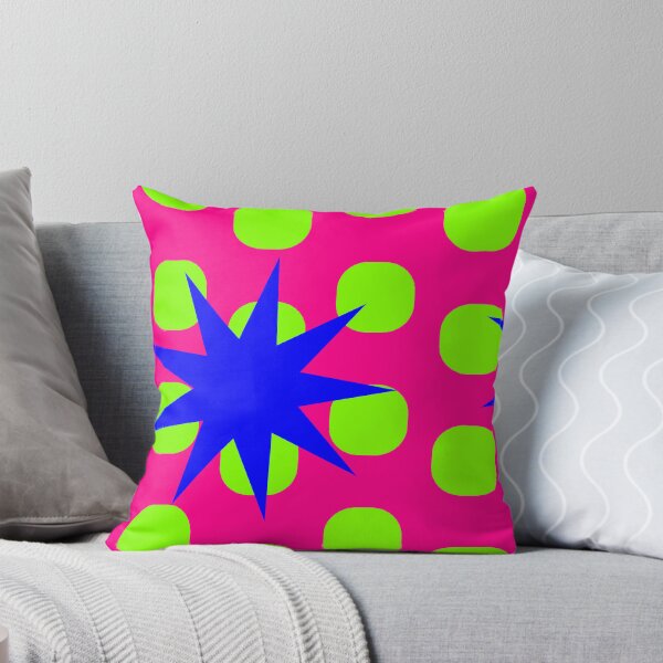 Item preview, Two Blue Stars on Pink designed and sold by GEOMETRIC ART   .