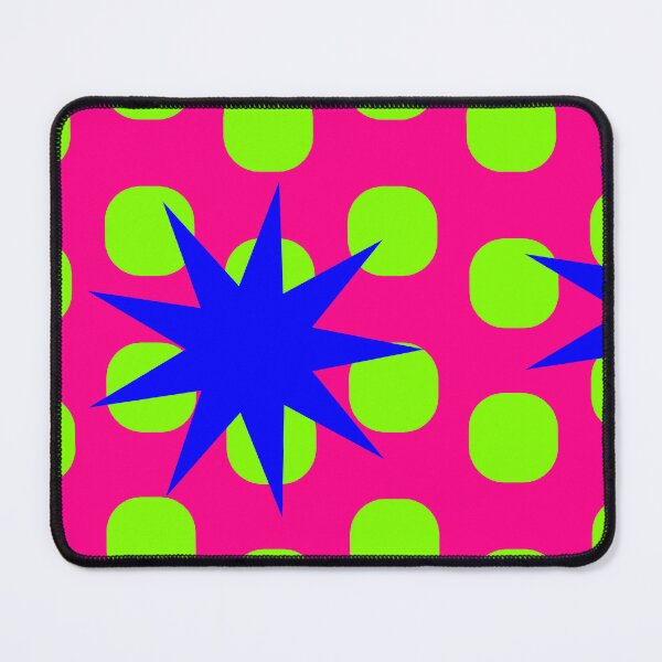 Item preview, Two Blue Stars on Pink designed and sold by GEOMETRIC ART .
