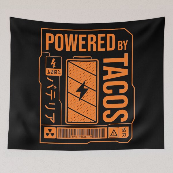 Item preview, Powered by Tacos - Orange Label designed and sold by forgottenfuture.
