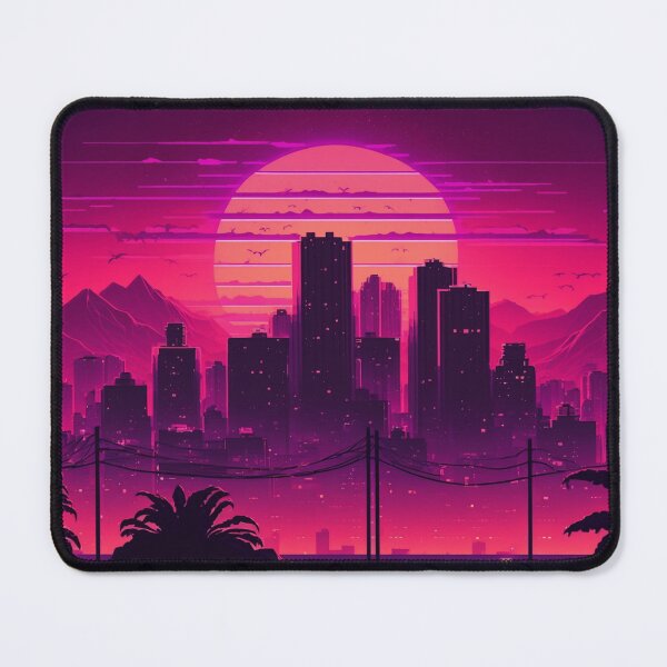 Item preview, 80s Synthwave Sun Retro City designed and sold by Nightarcade.