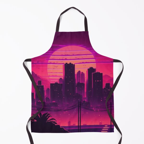 Item preview, 80s Synthwave Sun Retro City designed and sold by Nightarcade.