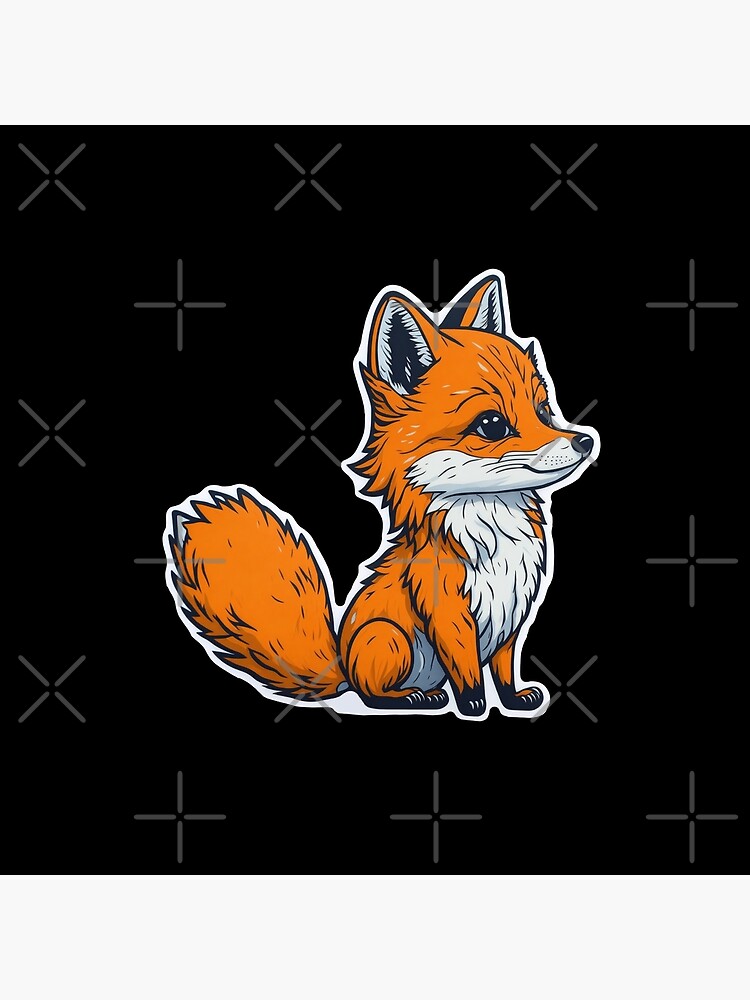 Fluffy Fox - Fox - Sticker