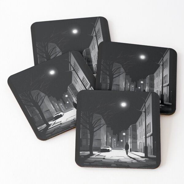Item preview, Midnight Stroll: Cityscape Urban Art Minimalism Street Photography Quiet Serene  designed and sold by DigiNook.