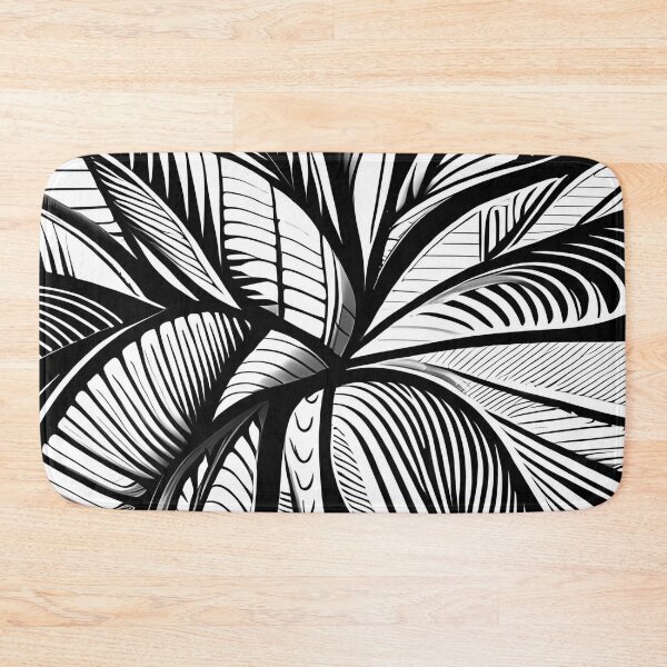 Item preview, Leaf pattern. Black and white floral art. 1 designed and sold by altohero.