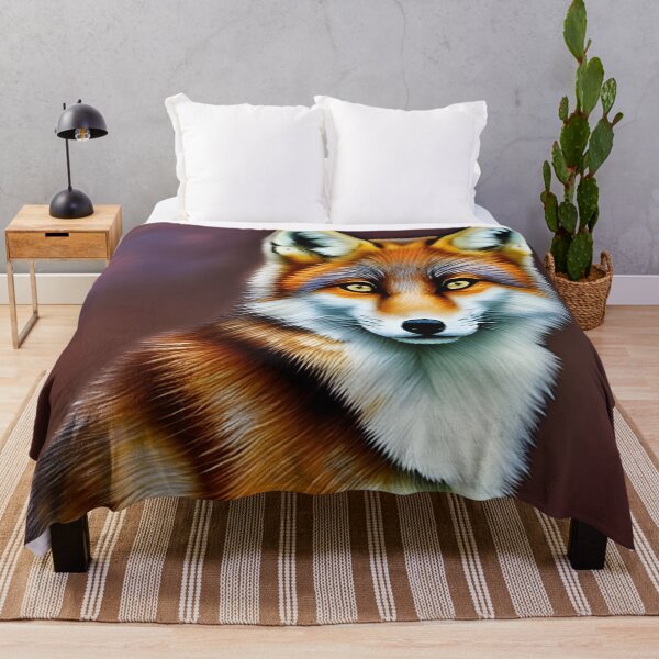 Item preview, White and Orange Fox portrait, impasto, Ai Generated Art  designed and sold by ACC .