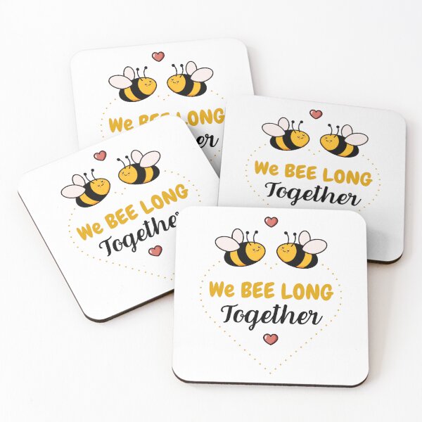 Item preview, WE BEE LONG TOGETHER, we bee long together, couple, we belong together, cute bee,  designed and sold by Celebrationist.