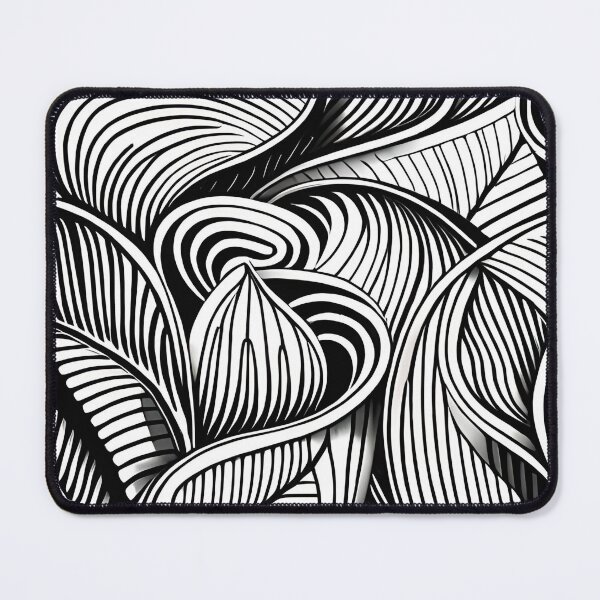 Item preview, Leaf pattern. flower art. 3 in black and white, designed and sold by altohero.