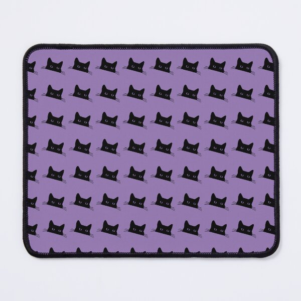 Item preview, Black cat purple pattern designed and sold by Tranquilarrow.