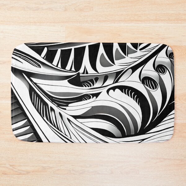 Item preview, Leaf pattern. flower art. 4 in black and white. designed and sold by altohero.