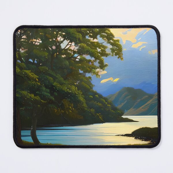 Item preview, painting of natural scene of river crossing between moutains designed and sold by basitcv.