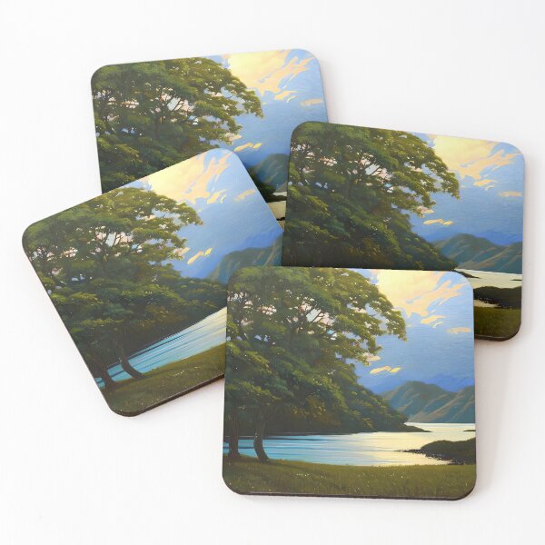 Item preview, painting of natural scene of river crossing between moutains designed and sold by basitcv.
