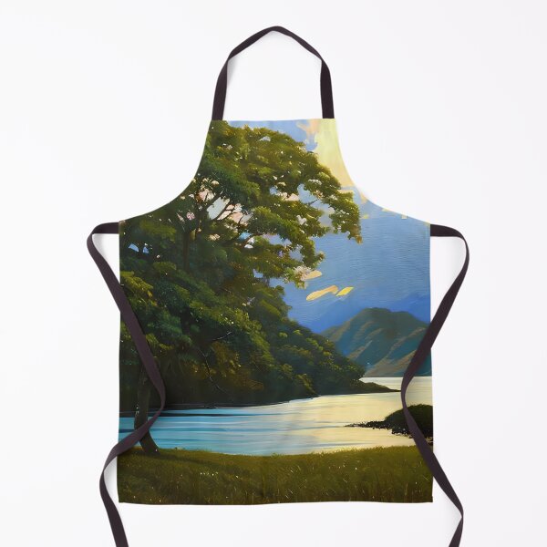 Item preview, painting of natural scene of river crossing between moutains designed and sold by basitcv.