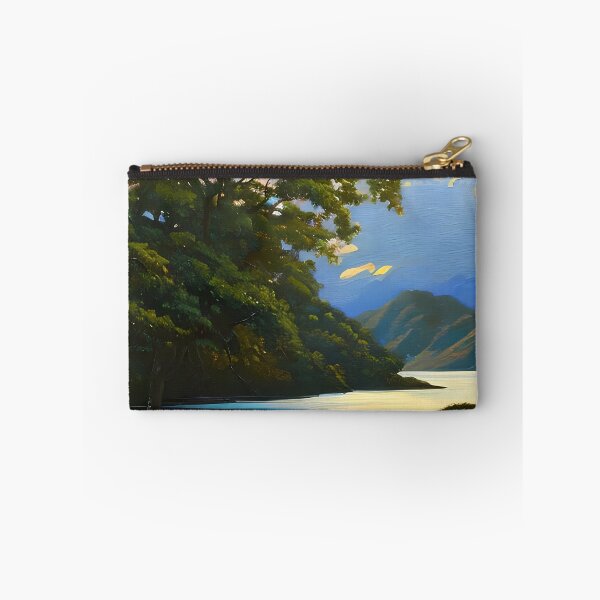 Item preview, painting of natural scene of river crossing between moutains designed and sold by basitcv.