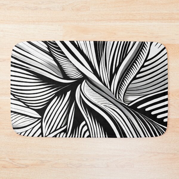 Item preview, Leaves pattern. flower art. 5 in black and white. designed and sold by altohero.