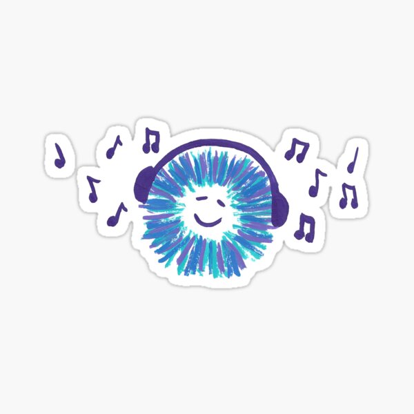 Cootie with headphones Sticker