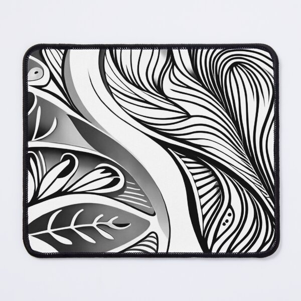 Item preview, Leaf pattern. Black and white floral art. 6 designed and sold by altohero.