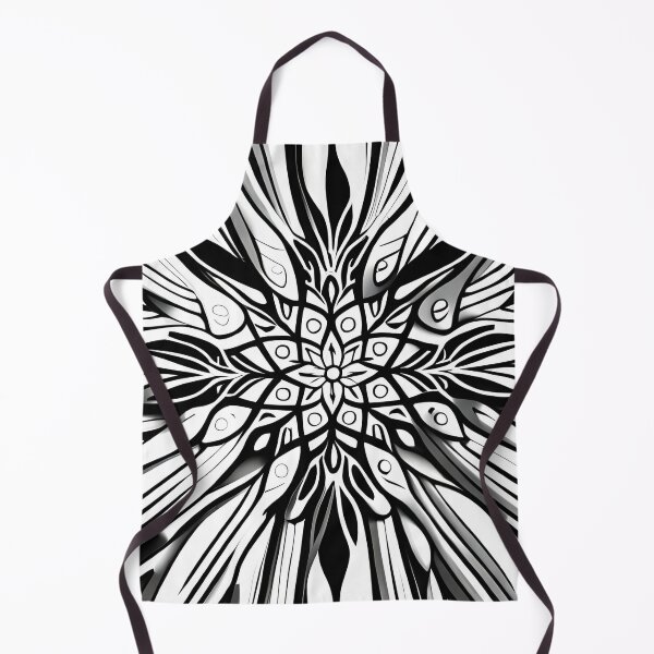 Item preview, leaf pattern, floral art. 2 in black and white. designed and sold by altohero.