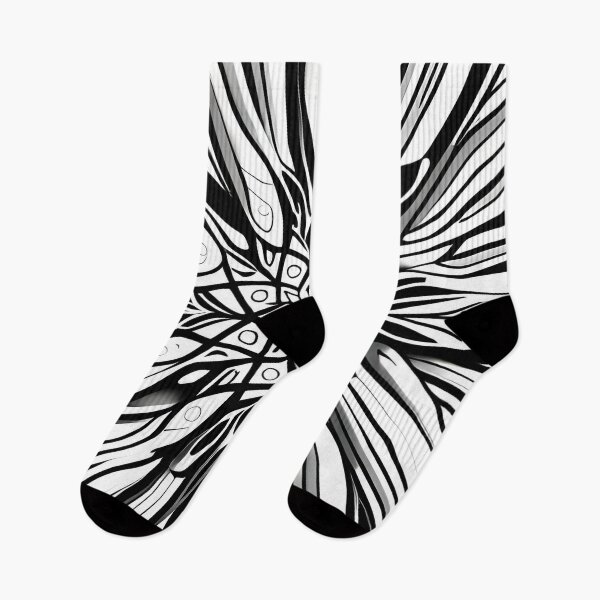 Item preview, leaf pattern, floral art. 2 in black and white. designed and sold by altohero.
