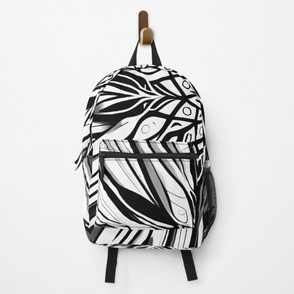 Item preview, leaf pattern, floral art. 2 in black and white. designed and sold by altohero.