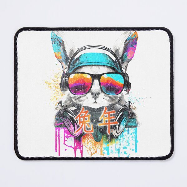 Item preview, Celebrate Chinese New Year with a Colorful DJ Rabbit Portrait designed and sold by MLArtifex.