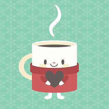 Artwork thumbnail, Cute hot cocoa mug by Petits Pixels