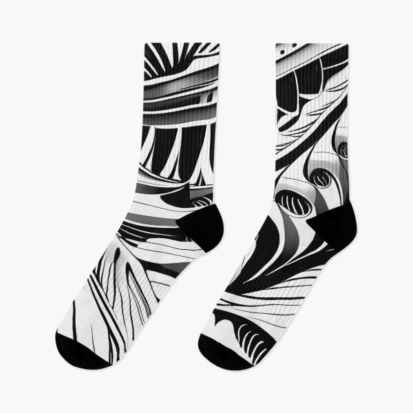 Item preview, Leaf pattern. flower art. 4 in black and white. designed and sold by altohero.