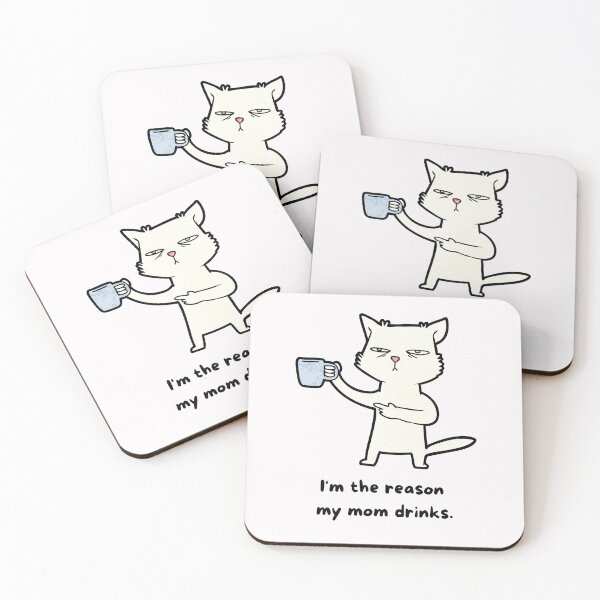 Item preview, I'm the Reason My Mom Drinks - Cat Coffee - Relative Humor - Family Funny   designed and sold by AncestralEchoes.