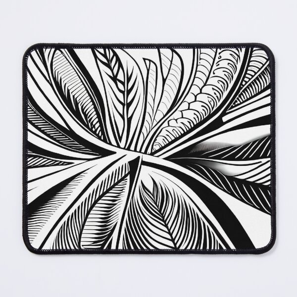 Item preview, Leaf pattern. Black and white floral art. 7 designed and sold by altohero.