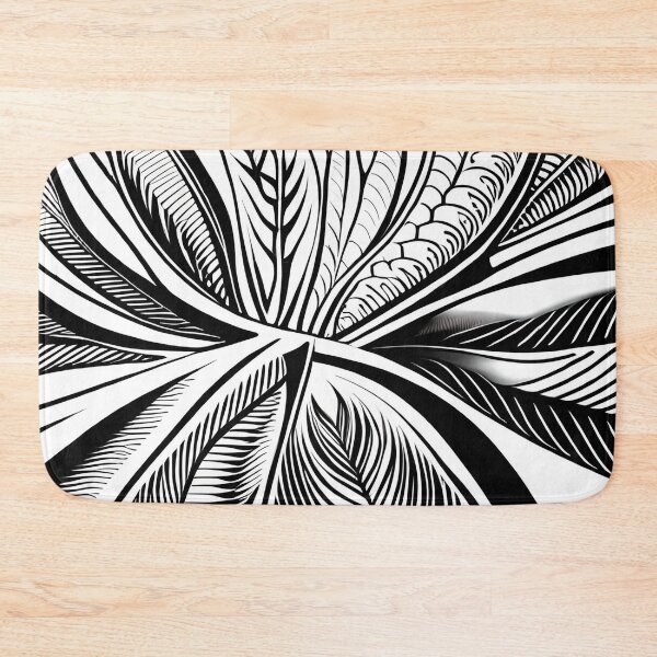 Item preview, Leaf pattern. Black and white floral art. 7 designed and sold by altohero.