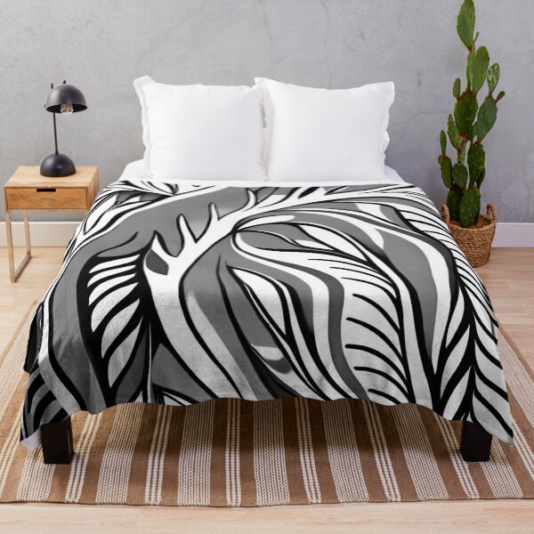 Item preview, Leaves pattern. Black and White Floral Art 8 designed and sold by altohero.