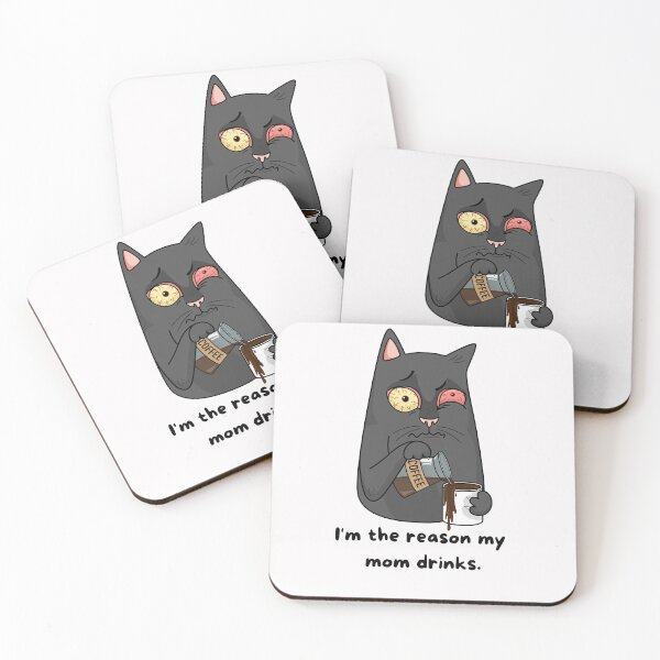 Item preview, I'm the Reason My Mom Drinks - Cat Coffee - Relative Humor - Family Funny   designed and sold by AncestralEchoes.