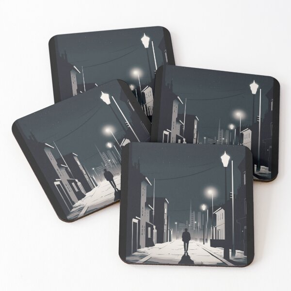 Item preview, Midnight Stroll: Cityscape Urban Art Minimalism Street Photography Quiet Serene  designed and sold by DigiNook.