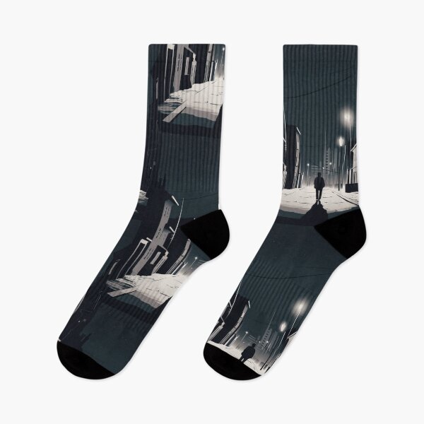 Item preview, Midnight Stroll: Cityscape Urban Art Minimalism Street Photography Quiet Serene  designed and sold by DigiNook.