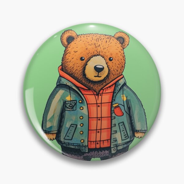 Item preview, Little bear wearing a cute jacket designed and sold by Louis-MDK.