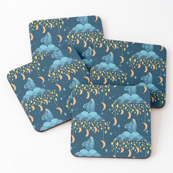 Item preview, Good night dolphin moon star and sea designed and sold by Daizydrawshop.