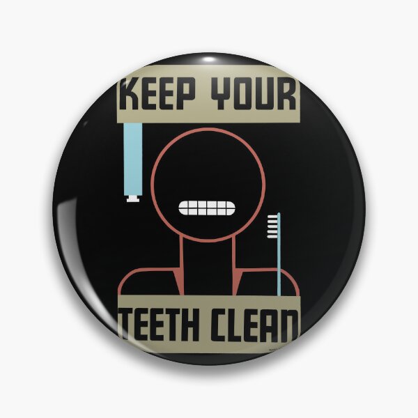 Item preview, Keep Your Teeth Clean vintage poster from 1938 designed and sold by ArchimedesPrime.