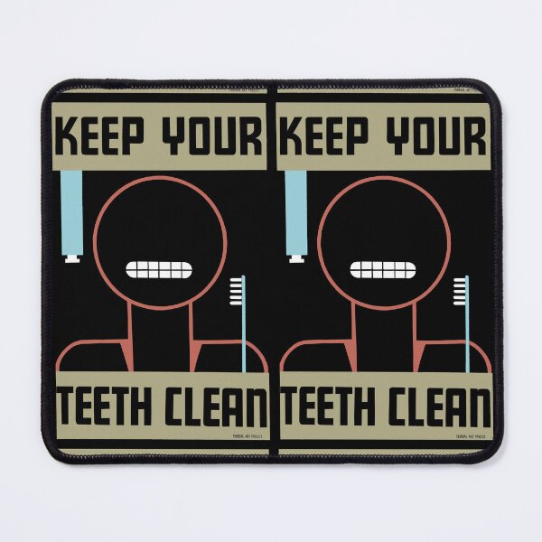 Item preview, Keep Your Teeth Clean vintage poster from 1938 designed and sold by ArchimedesPrime.