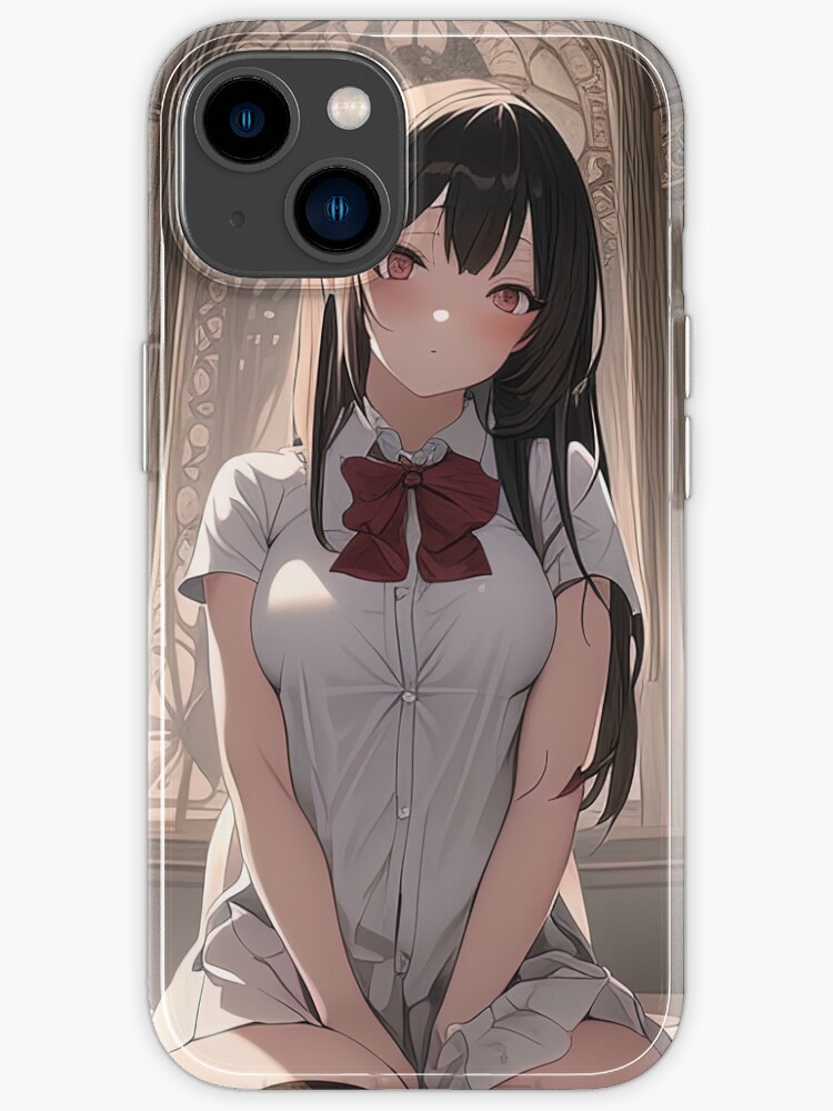 Busty vampire anime girl with red eyes Clock for Sale by Remco Kouw