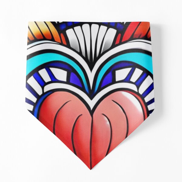 Corazón futurista a todo color Pañuelo para mascotas