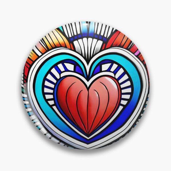 Item preview, Full color futuristic heart designed and sold by altohero.