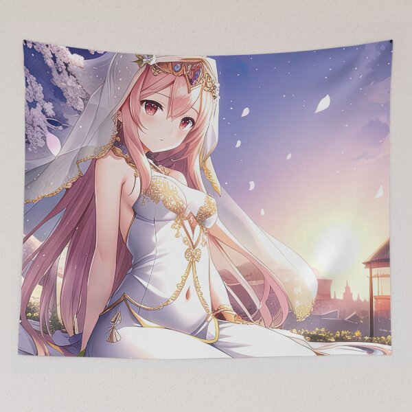 Item preview, Beautiful anime princess with face veil in nature designed and sold by RK - Shop.