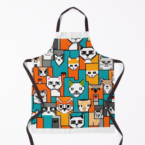 Item preview, Seamless pattern with cats in pixel art style. Vector illustration. designed and sold by LooperSDart.