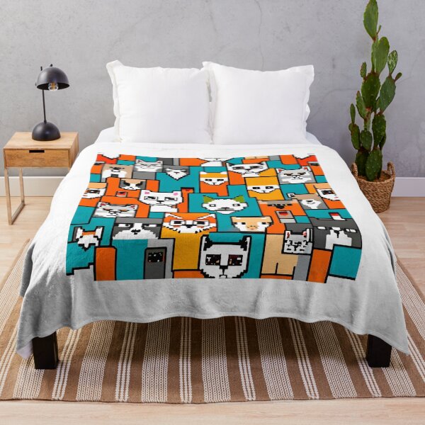 Item preview, Seamless pattern with cats in pixel art style. Vector illustration. designed and sold by LooperSDart.