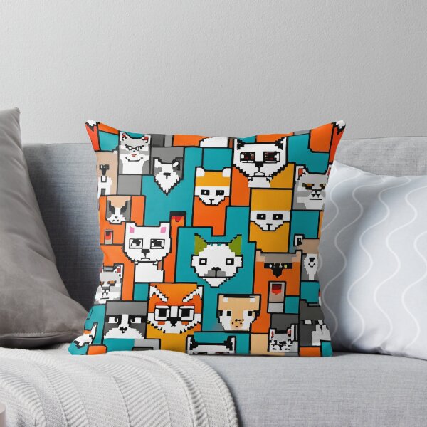 Item preview, Seamless pattern with cats in pixel art style. Vector illustration. designed and sold by LooperSDart.