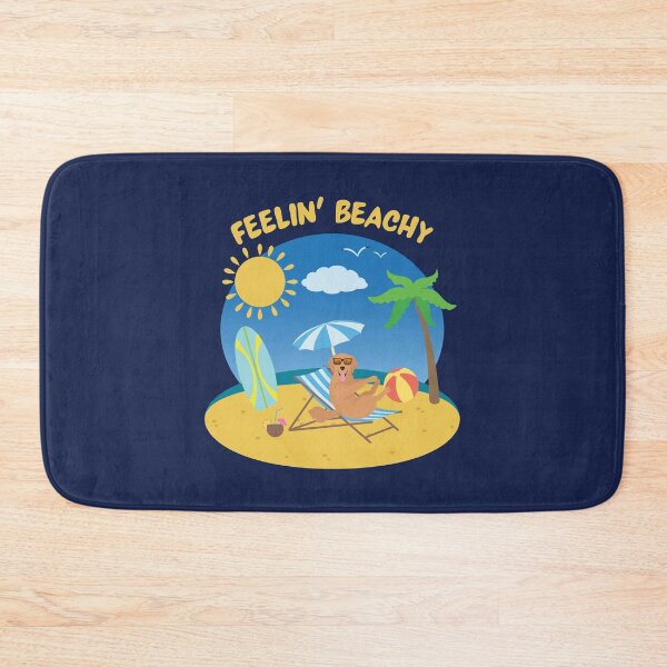 Item preview, Feelin' Beachy with Golden Retriever on Beach Enjoying Summer Vacation designed and sold by SeasonalDogs.
