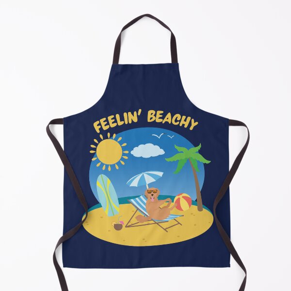 Item preview, Feelin' Beachy with Golden Retriever on Beach Enjoying Summer Vacation designed and sold by SeasonalDogs.