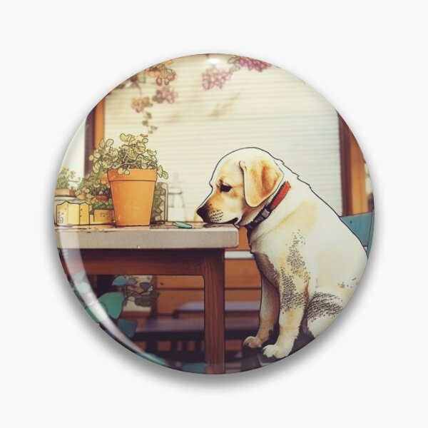 Item preview, Lonely dog in cafe designed and sold by Fujikob.