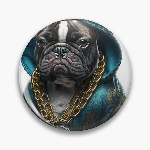Item preview, Hip hop style french bulldog with gold chain designed and sold by DailyINVENTOR.