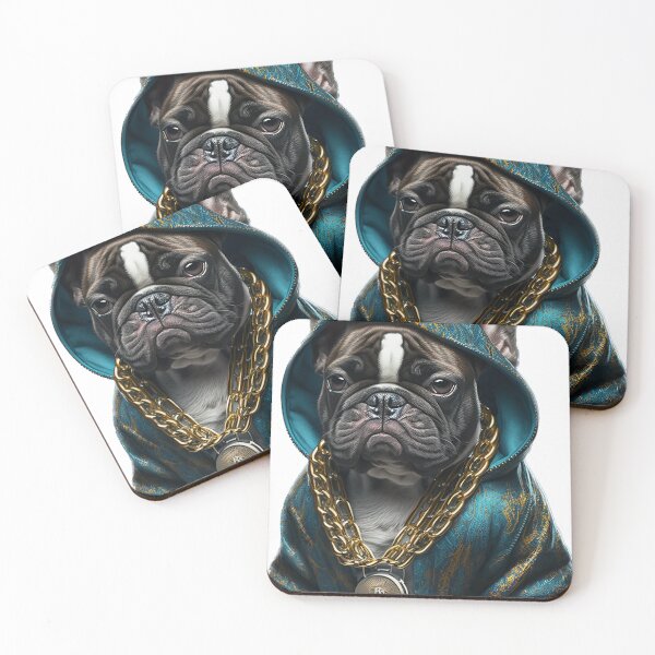 Item preview, Hip hop style french bulldog with gold chain designed and sold by DailyINVENTOR.