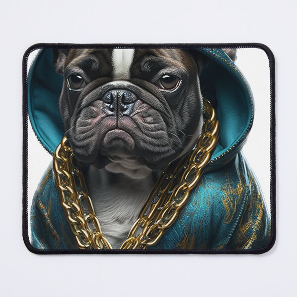 Item preview, Hip hop style french bulldog with gold chain designed and sold by DailyINVENTOR.